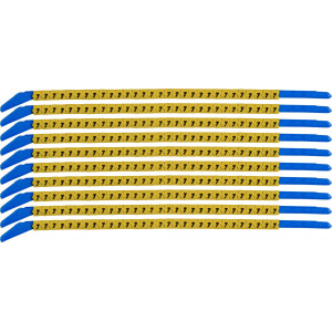brd333207, SCNG-13-7 клипсы жёлтые, 300шт/упак, для провода 3,4-3,8мм диаметра, легенда 7