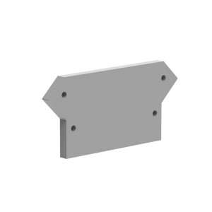 Торцевая крышка 210111, Торцевая крышка, для клемм TA10, цвет: серый