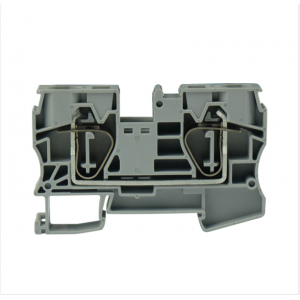 Проходная клемма JUT3-16-GY, Проходная клемма, тип фиксации провода: пружинный, номинальное сечение: 16 мм кв., 76A, 1000V, ширина: 12,2 мм, цвет: серый, тип монтажа: DIN35