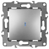 12-1102-03 Выключатель с подсветкой, 10АХ-250В, IP20, 2, алюминий (10/100/3200) Б0014635