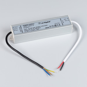 Блок питания ARPV-12060-B (12V, 5.0A, 60W) 020006(1), Источник напряжения с гальванической развязкой для светодиодных изделий. Входное напряжение 200-240 VAC. Выходные параметры: 12 В, 5 А, 60 Вт. Встроенный PFC >0,5. Герметичный алюминиевый корпус IP 67. Рабочая температура -25…+50C?. Габаритные размеры дли