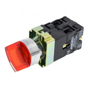 ПЕРЕКЛЮЧАТЕЛЬ XB2-BK2465 2 ПОЛОЖЕНИЯ КРА, ПЕРЕКЛЮЧАТЕЛЬ XB2-BK2465 2 ПОЛОЖЕНИЯ КРАСНЫЙ 1З+1Р (ANDELI)