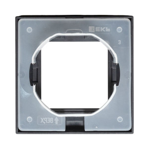 1 - местная рамка, IP44, ч-рная, пластик Эпика EKF UP1-FPB-01-44