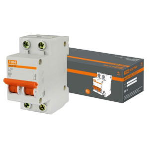 Автоматический выключатель ВА47-63 2Р 10А 4,5кА х-ка С SQ0218-0010