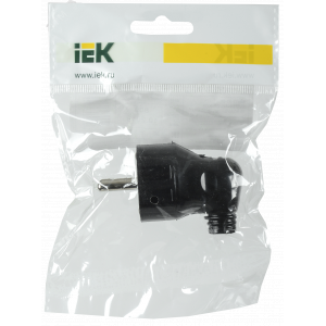 Вилка угловая ВПу11-02-Ст разборная с заземл. 16А черн. EVP11-16-01-K02