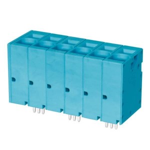 TBL008V-1000-06BE, Фиксированные клеммные колодки Terminal block, screwless, 10.0, Vertical, 6, Blue