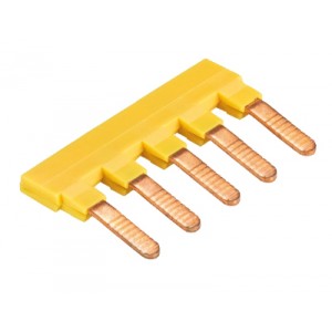 Соединительная перемычка IVK WKN 6 TK-5, Соединительный мостик, для установки в зажимную клетку, изолированный, 5 полюсов, для клемм: WK 6; WKN 6 TK; WK 4 THSi 6,3x32, цвет: желтый