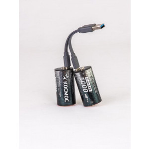 Аккумулятор C Li-ion 5000мАч (блист.2шт) КОСМОС KOCR14Li5000mWh2B