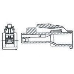 178481-1, Кожух разъема  PL 4 контакт(ов) 3.96мм обжим кабеля автомобильного применения пакет
