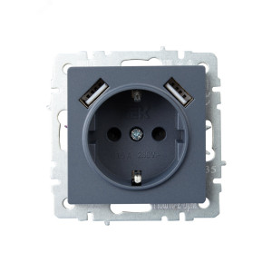 BRITE Роз. с з/к/ш 16А с USB A+A 3,1А РЮш10-2-БрМ мар. BR-R14-16-U21-D31-K35