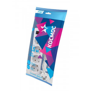 Удлинитель с сетевым фильтром 4х1.5м с заземл. 10А IP20 2.2кВт 3х0.75 с предохранителем с выкл. с индикатором сети FKsm1.5m-4g(W)