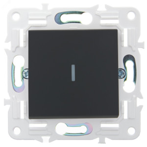 SKANDY Выключатель 1-клавишный проходной с индикацией 10А SK-V08G графит IEK SK-V12-1-10-K53