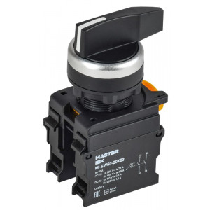 Переключатель длин. ручка 3 полож. 2NO ч-рный MASTER IEK MI-SW60-20XB3-4-25-3-K02