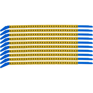brd333208, SCNG-13-8 клипсы жёлтые, 300шт/упак, для провода 3,4-3,8мм диаметра, легенда 8