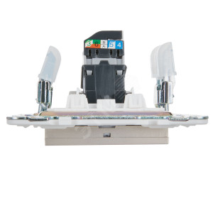 SKANDY Розетка компьютерная RJ45 кат.5E SK-K01Sh шампань IEK SK-K10-1-K37