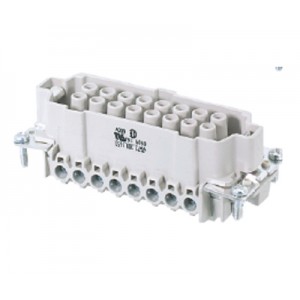 Розеточная контактная вставка 72.300.1653.0, Розеточная контактная вставка, винтовая фиксация, 16 полюсов + PE, типоразмер 16B, 690V, 16A, сечение обслуживаемых проводников 0,5-2,5 мм кв, тип покрытия контактов: олово