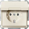MERTEN МЕХАНИЗМ розетки 16А з/к б/ шт. c крышкой БЕЖЕВЫЙ, QF SD MTN2311-4044