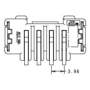2154829-3, Осветительные коннекторы 4P HP Interted Thru Board Connector