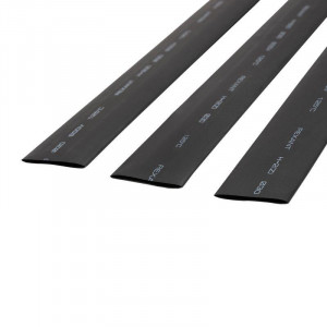 Трубка термоусадочная ТУТ нг 30,0/15,0 черная, термоусаживаемая трубка в метровой нарезке, не поддерживает горение