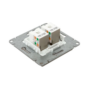 Механизм розетки RJ45 - 2шт, (cat5), шампань Эпика EKF UP1-SOC-2RJ45-5
