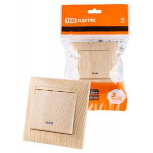 Выключатель 1 кл. с подсветкой 10А сосна "Лама" SQ1815-0304