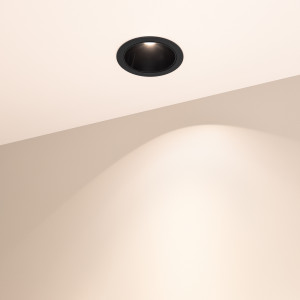 Светильник MS-ATLAS-BUILT-R72-20W Warm3000 (BK-BK, 30 deg, 230V) 035466, Встраиваемый светильник даунлайт. Мощность 20 Вт, св. поток 1640 лм, 82 лм/Вт, теплый 3000 K, CRI>90, UGR<16, угол 30°, напряжение питания 230 В. Черный круглый корпус из алюминия, степень защиты IP20. Размер: диаметр 72 мм, высота 79 мм. Монтаж встраивае