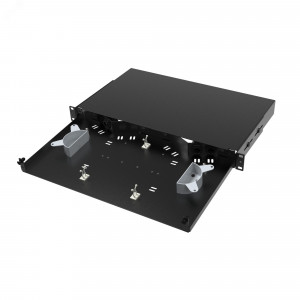 Оптическая полка выдвижная, без лицевой панели, неукомплектованная, 1U, черная RNFPE1U24