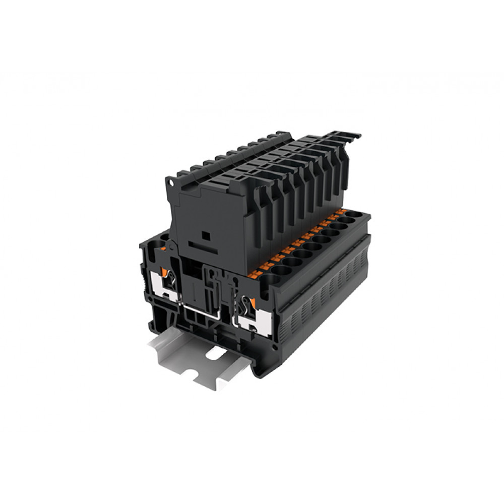 Изображение товара Предохранительная клемма TP4-HESI 5x20 LED 220V DIN35 черная