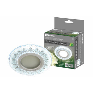 Светильник встраиваемый СВ 03-07 MR16 50Вт G5.3 LED подсветка 3 Вт зеркальный/хром SQ0359-0134