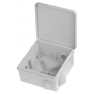 Распаячная коробка ОП 100х100х55мм, крышка, IP54, 8вх. SQ1401-0113