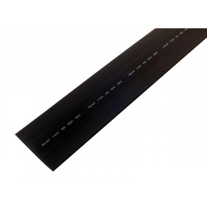 Трубка термоусадочная ТУТ нг 60,0/30,0 черная, термоусаживаемая трубка в метровой нарезке, не поддерживает горение