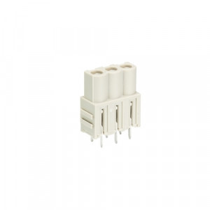 Розеточный разъем на кабель 8213 BL/3 G OB, Розеточный разъем, вертикальный, на кабель, шаг: 5.08 мм, 3 полюса, фиксация провода пайкой, исполнение: без маркировки, 690V, 12А, цвет: серый