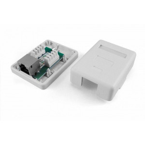 Розетка компьютерная 1-м ОП SB1-1-8P8C-C5e-SH-WH RJ45 (8P8C) кат.5E экранир. Dual IDC 430229