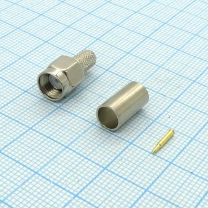 SMA штекер обжим RG-58, ВЧ разъем