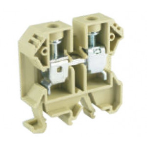 Проходная клемма USK-16, Проходная клемма, тип фиксации провода: винтовой, номинальное сечение: 16 мм кв., 76A, 800V, ширина: 12 мм, цвет: бежевый, тип монтажа: DIN35
