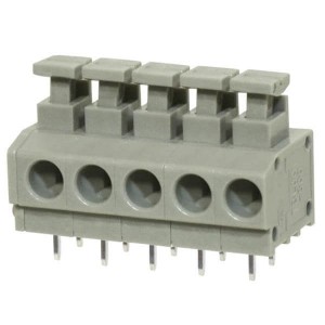 TBL001-500-05GY-2GY, Фиксированные клеммные колодки Terminal block, screwless, 5.00, horizontal, 5 poles, cool gray