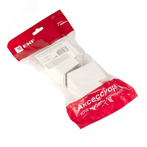 Поворот 90 гр. (40х40) (4 шт) белый EKF-Plast