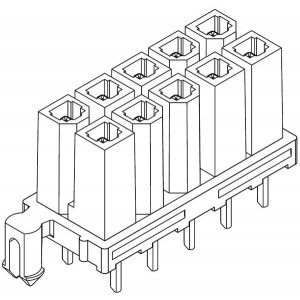 46010-0421, Электропитание платы M-F PlusHCS PCB REC Hdr 4Ckt V-0 Tin