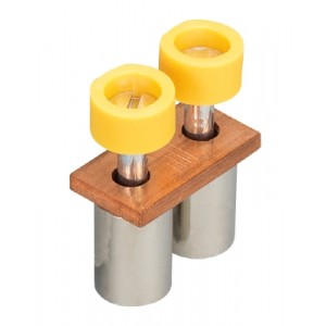 Соединительная перемычка IVB WKN16 - 2, Соединительная перемычка, 2 полюса, изолированная, винтовая, для клемм: WKI 16/U, цвет: желтый