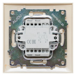 Валенсия выключатель 1-кл. 10А кремовый перекрестный EKF