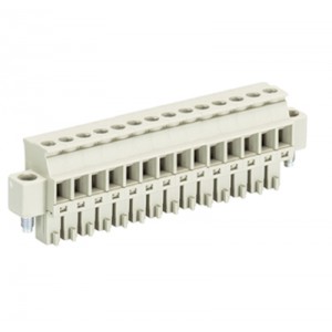 Розетка Wiecon 8813 B / 44 VR OB, Розеточный разъем, прямой, на кабель, шаг: 3.81 мм, 14 полюсов, фиксация провода винтовая, исполнение: без маркировки, 250V, 8А, цвет: серый