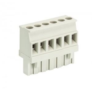 Розетка Wiecon 8213 B / 6 VR OB, Розеточный разъем, прямой, на кабель, шаг: 5.08 мм, 6 полюсов, фиксация провода винтовая, исполнение: без маркировки, 400V, 12А, цвет: серый