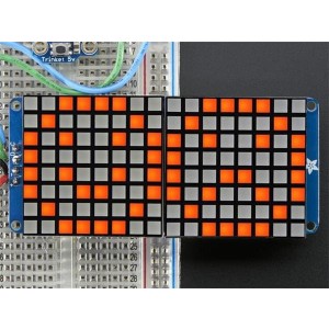 RWM04106800JR15E1, Принадлежности Adafruit  16x8 1.2 LED Matrix + Backpack - Ultra Bright Square Amber LEDs