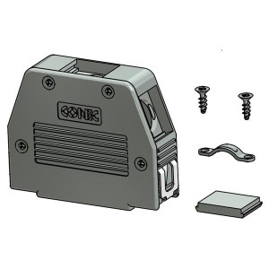 16-001770E, Корпуса разъемов D-Sub  25 POS METALIZD HOOD