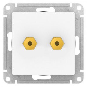 ATLASDESIGN АУДИОРОЗЕТКА двойная, ЛОТОС ATN001387