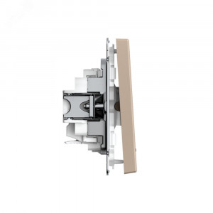 ARTGALLERY 1-клавишный ВЫКЛЮЧАТЕЛЬ с подсветкой, 10АХ, механизм, быстрозажимные клеммы, ПЕСОЧНЫЙ GAL001213S