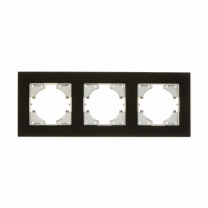 Рамка 3-местн. Ugra стекло черн. С1130-031