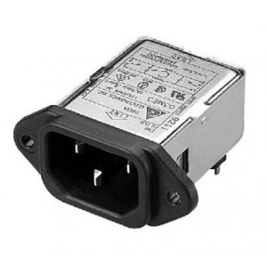 03ME3G, Модули подачи электропитания переменного тока IEC Inlet Filter, 115/250VAC, 3A, PCB, N/A-Lug