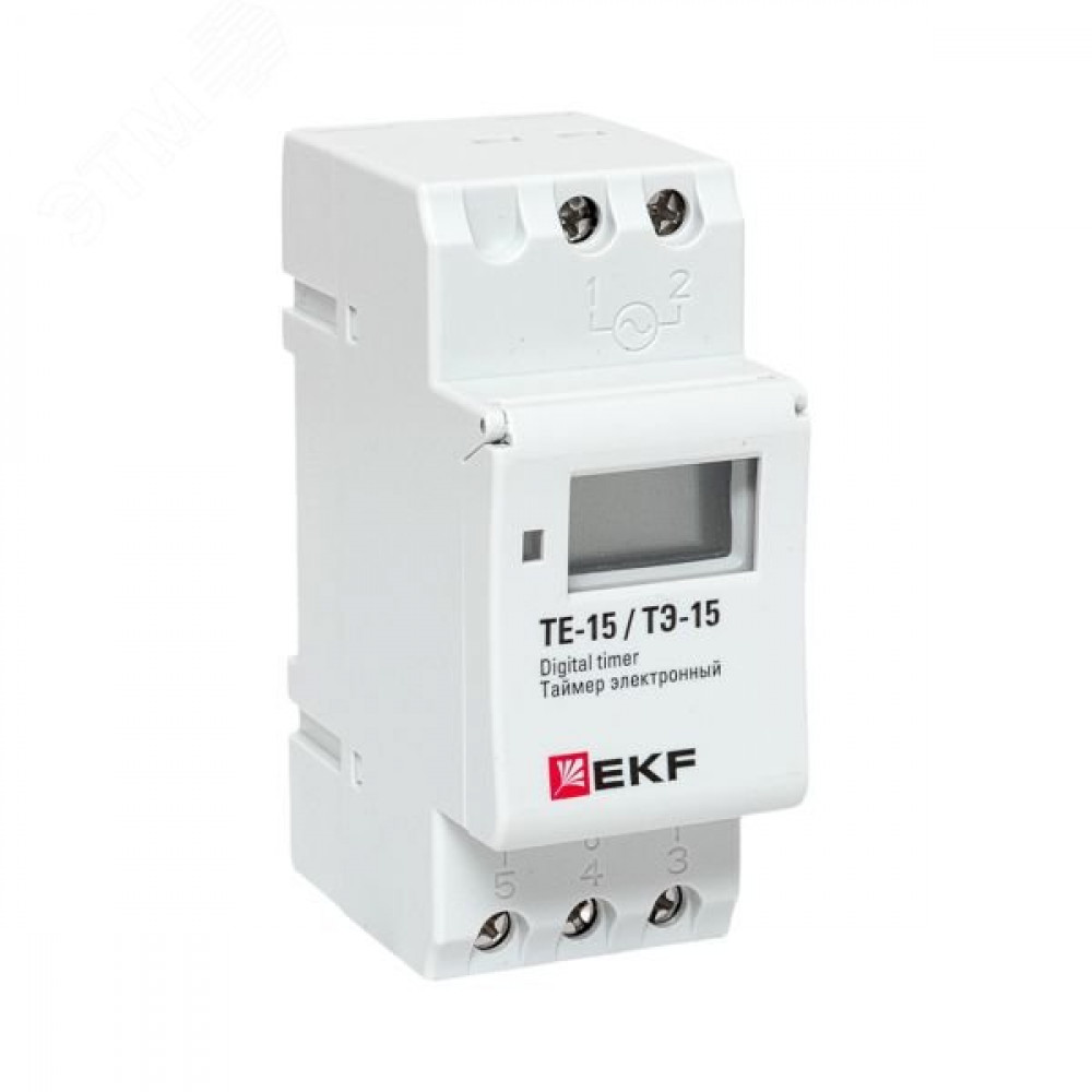 Изображение товара Электрический таймер ТЭ-15 mdte-15 EKF для автоматизации электроустановок