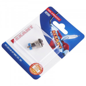 Кнопка антивандальная d12 с фикс. (2с) ON-OFF выпуклая (A12-B2) блист. 06-0340-A